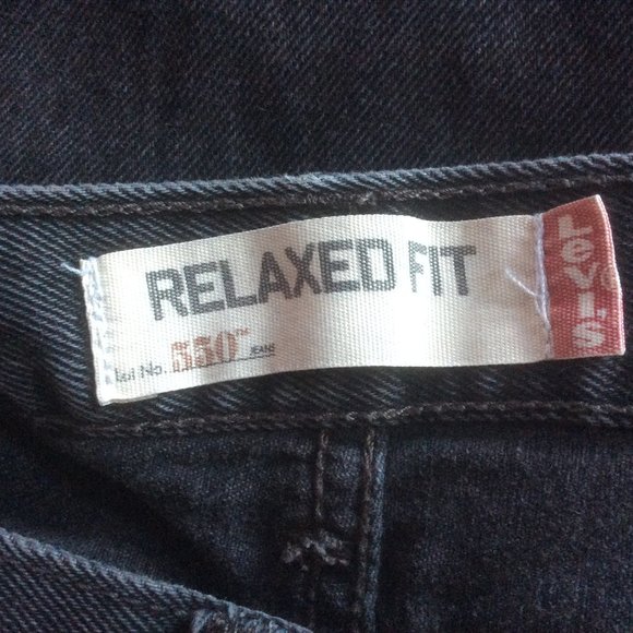 LEVI'S 505 Relaxed Fit Red Tab Straight Leg Black Mens Denim Jeans Size 34x36* - Picture 4 of 7